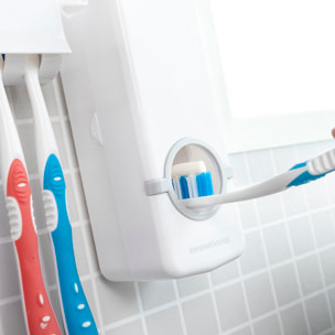 Pack Distributeur de Dentifrice avec Porte Brosse à Dents et Distributeur Automatique Rechargeable de Savon Liquide InnovaGoods