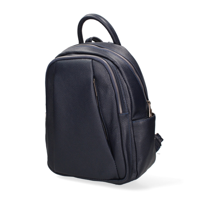 Zaino da donna in pelle Made in Italy - Modello Ísara - Casual - 26.0 x 31.0 x 11.0 cm