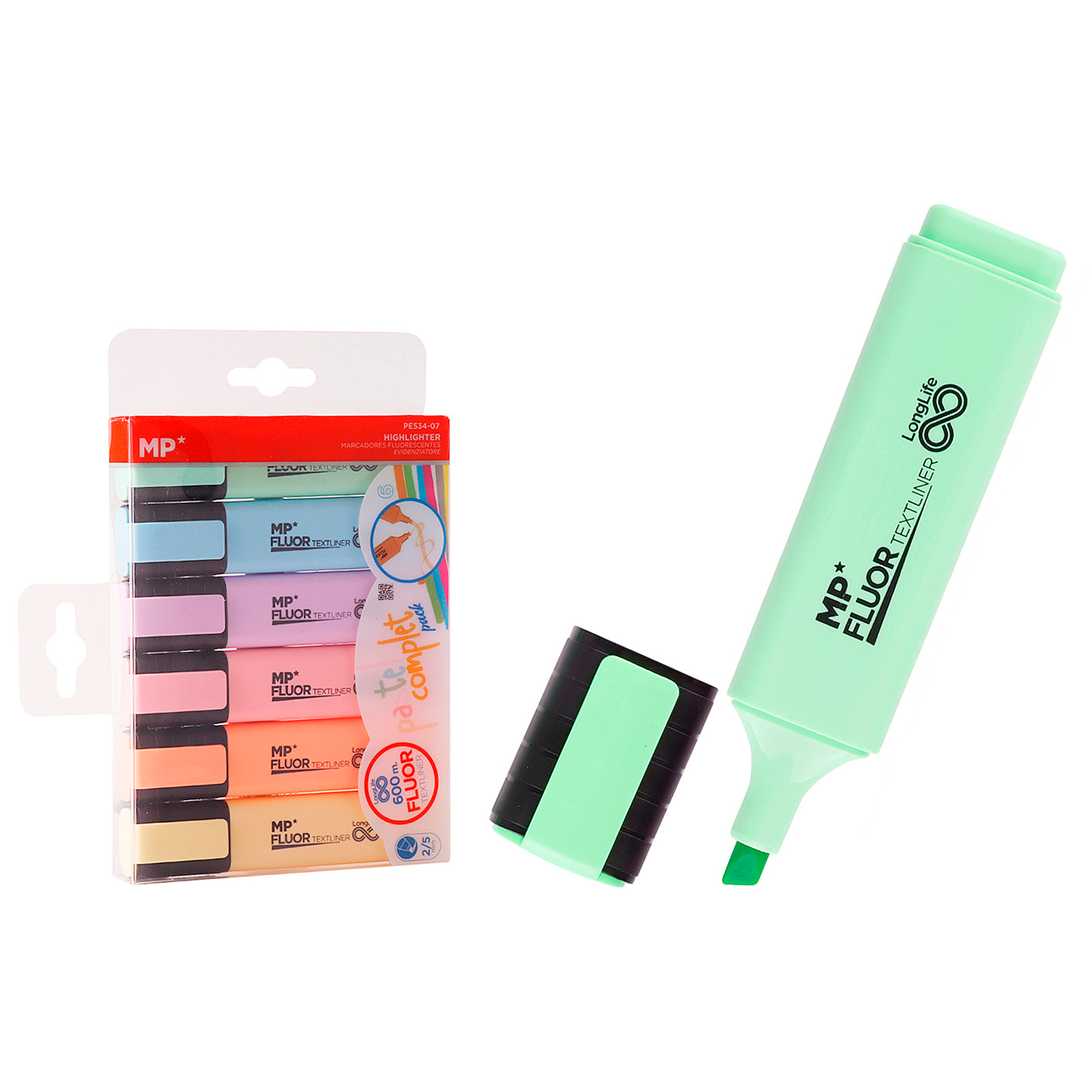 MARCADOR TEXTLINER PASTEL COMPLET 6 Uds.