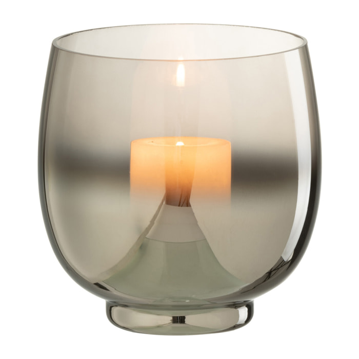 J-Line photophore Rond - verre - gris/argent - medium