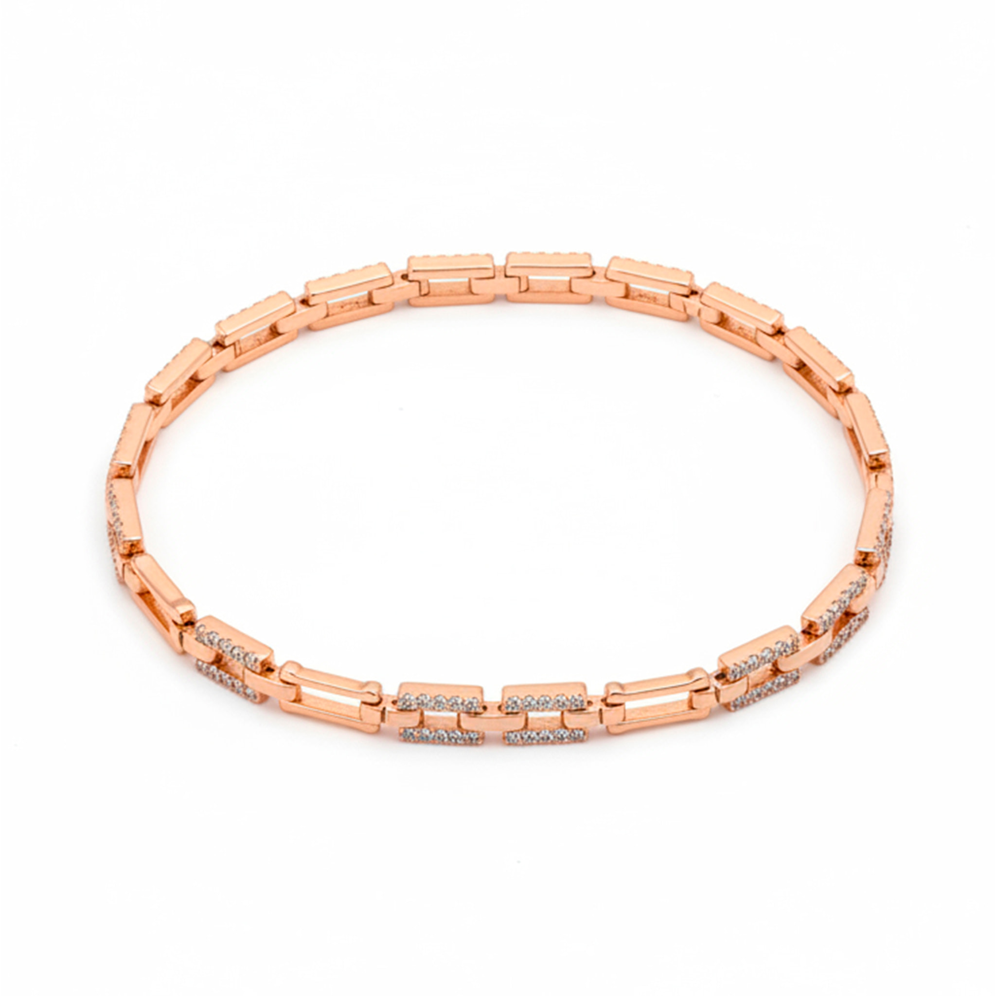 Pulsera Muka acabado oro rosa 18k