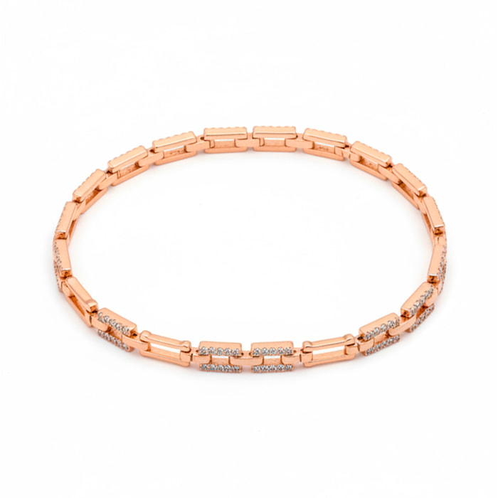 Pulsera Muka acabado oro rosa 18k