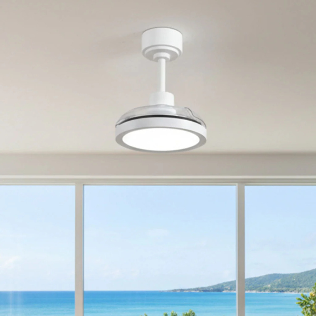 Ventilateur Plafond LED BRYSEA D63CM Blanc