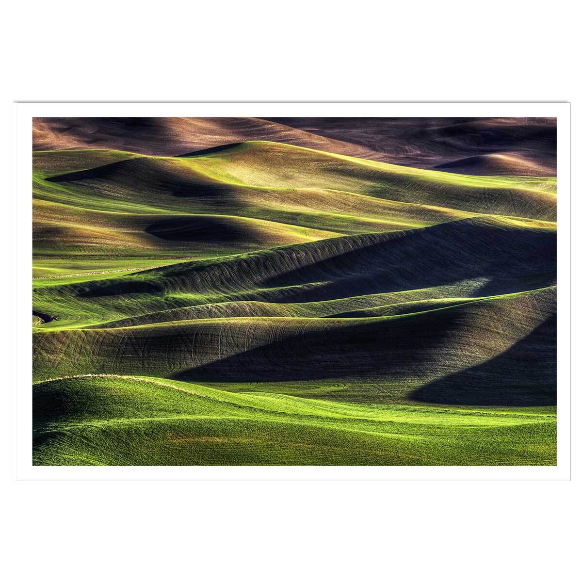 Affiche ""Champs et colline USA"" Affiche seule