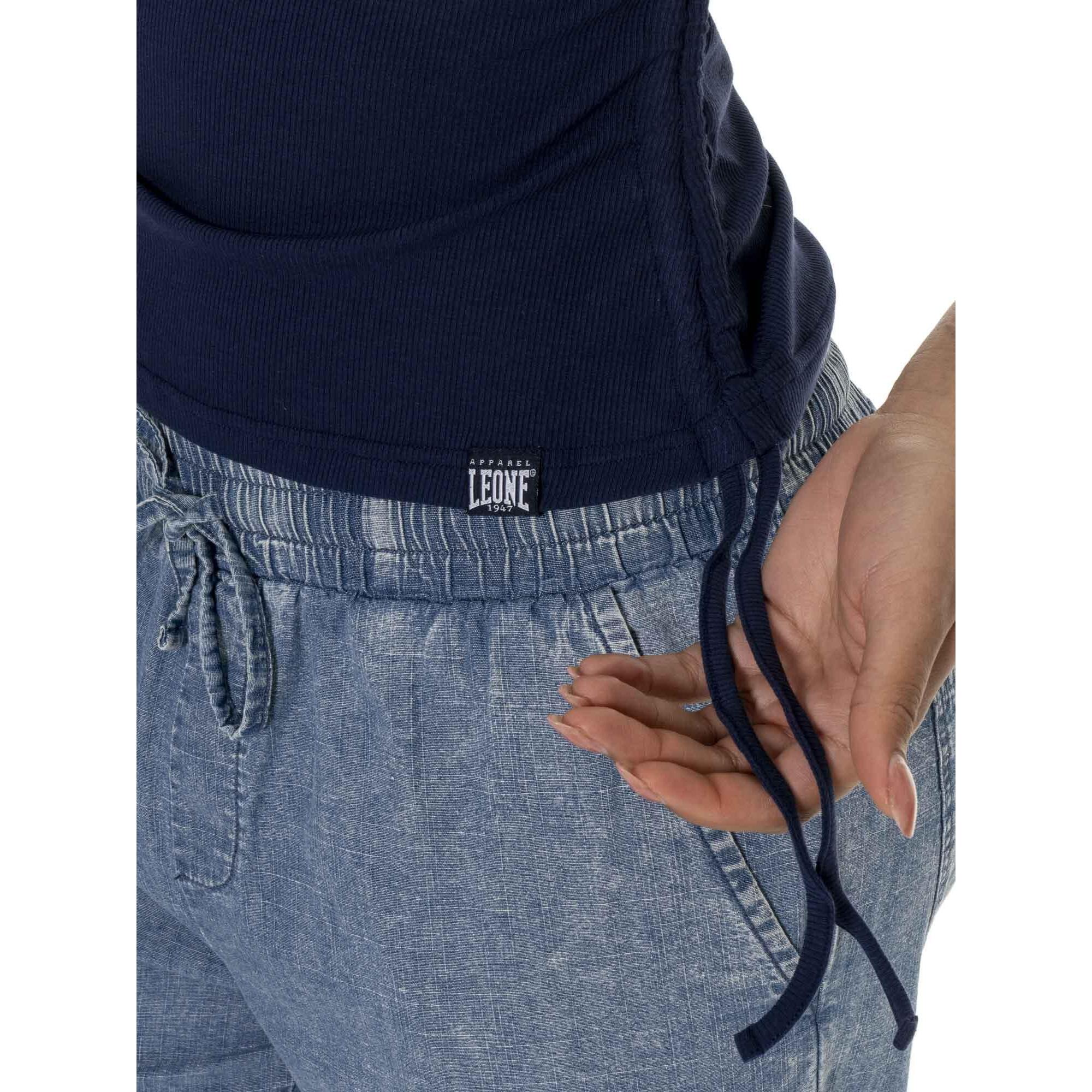 Camiseta de tirantes de mujer de canalé con cordones Leone Fancy Stripes