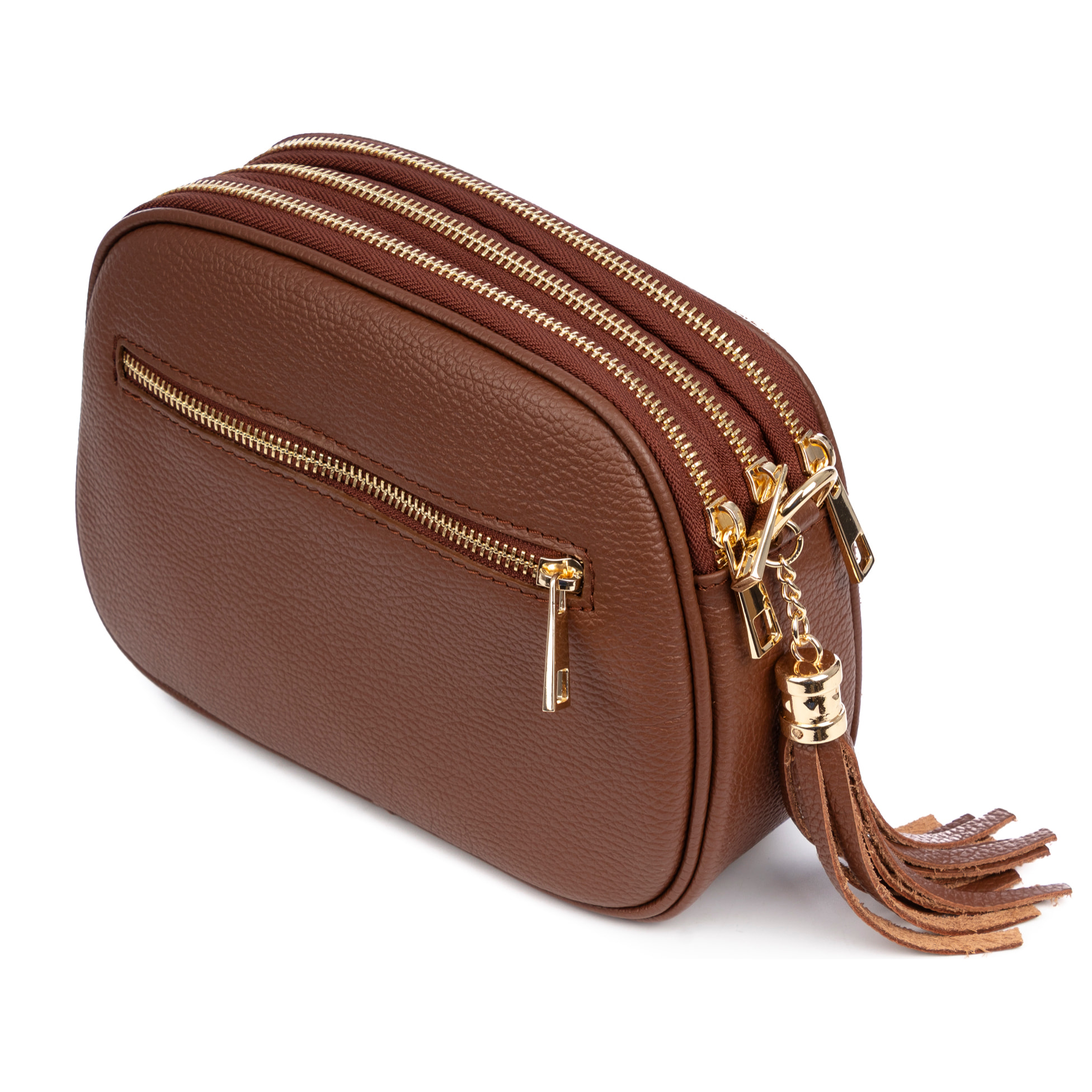 Aliminusa bolso bandolera Mujer. Piel auténtica Gamuza y Dollaro.