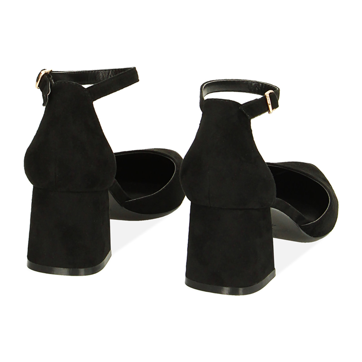 Open Shank negras en tela