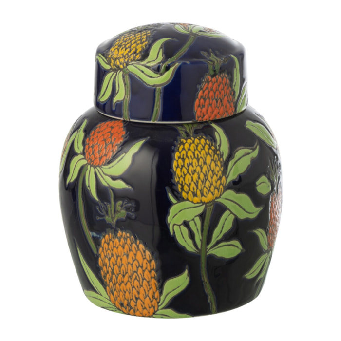 J-Line Pot décoratif Ananas - porcelaine - multicolore
