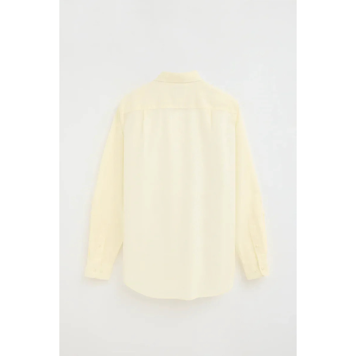 Camisa cotolino amarillo pastel de corte regular con logo Rigby Go