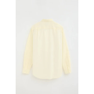 Camisa cotolino amarillo pastel de corte regular con logo Rigby Go