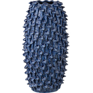 J-Line Vase Yari- céramique - bleu - large