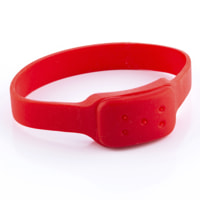 Bracciale anti-insetti alla citronella - a partire da 3 anni - rosso - Ø 7 x 1 cm