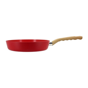 Poêle 24cm avec revêtement céramique rouge - tous feux COLORAMA