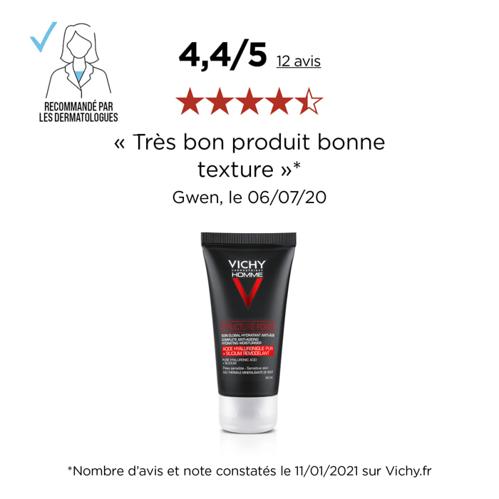 Vichy Homme Structure Force Soin Anti-âge 50ml