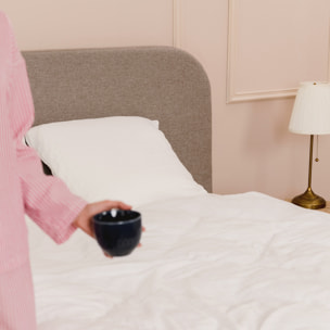 Lit Coffre NOVA tissu gris - Hypnia