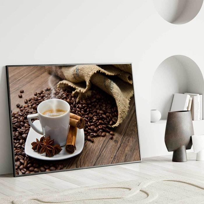 Affiche encadrée café gourmand Affiche + cadre en métal - Noir