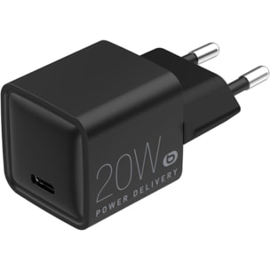 Chargeur ESSENTIELB 20W charge rapide USB-C Noir