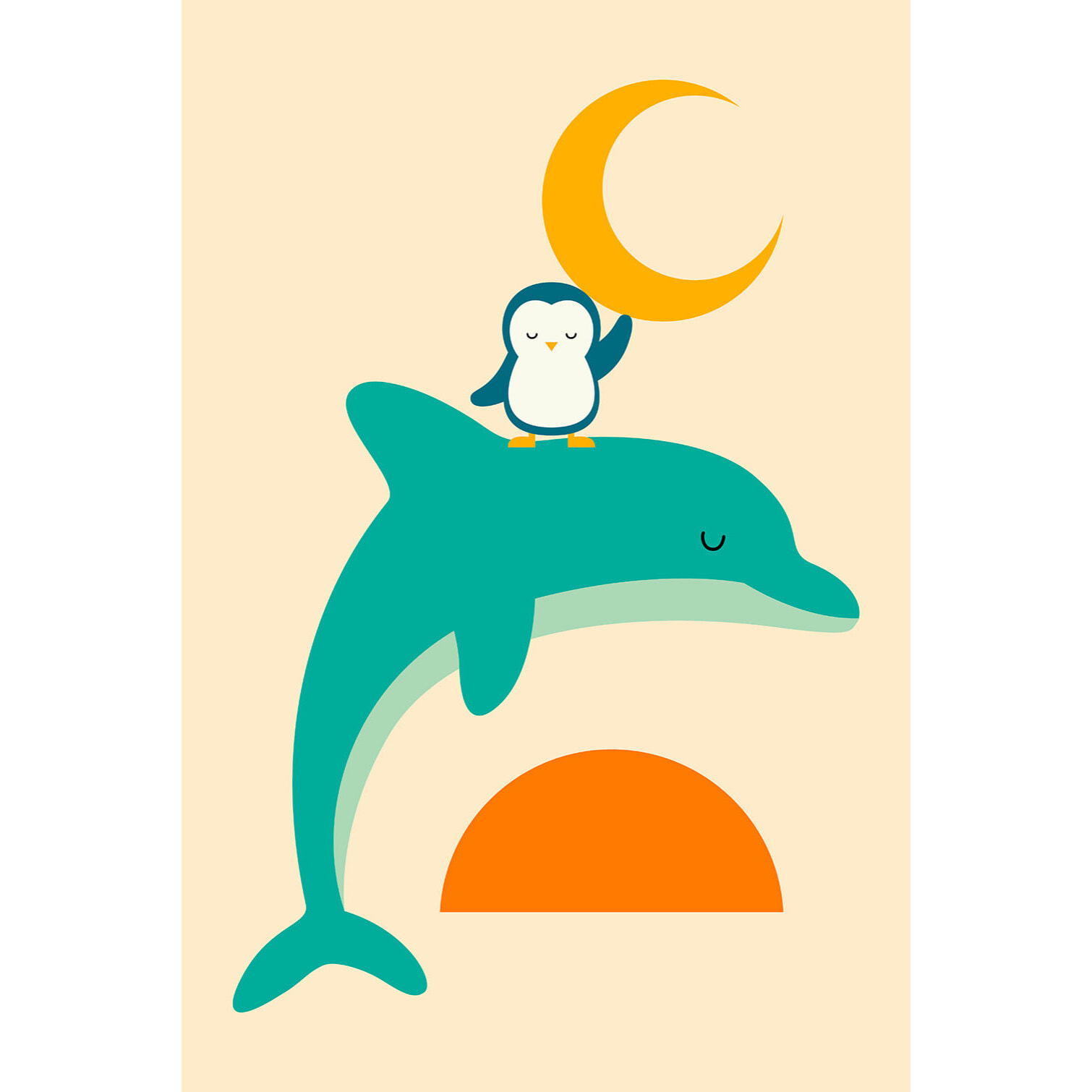 Tableau rendez vous avec la lune Toile imprimée