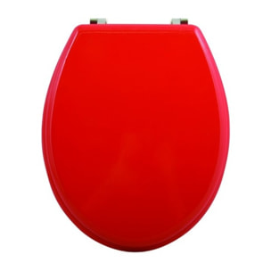 Abattant wc MDF CLEO Rouge - Charnières Inox MSV