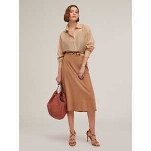 Motivi - Camisa mezcla de lyocell con pequeñas tachuelas - Beige