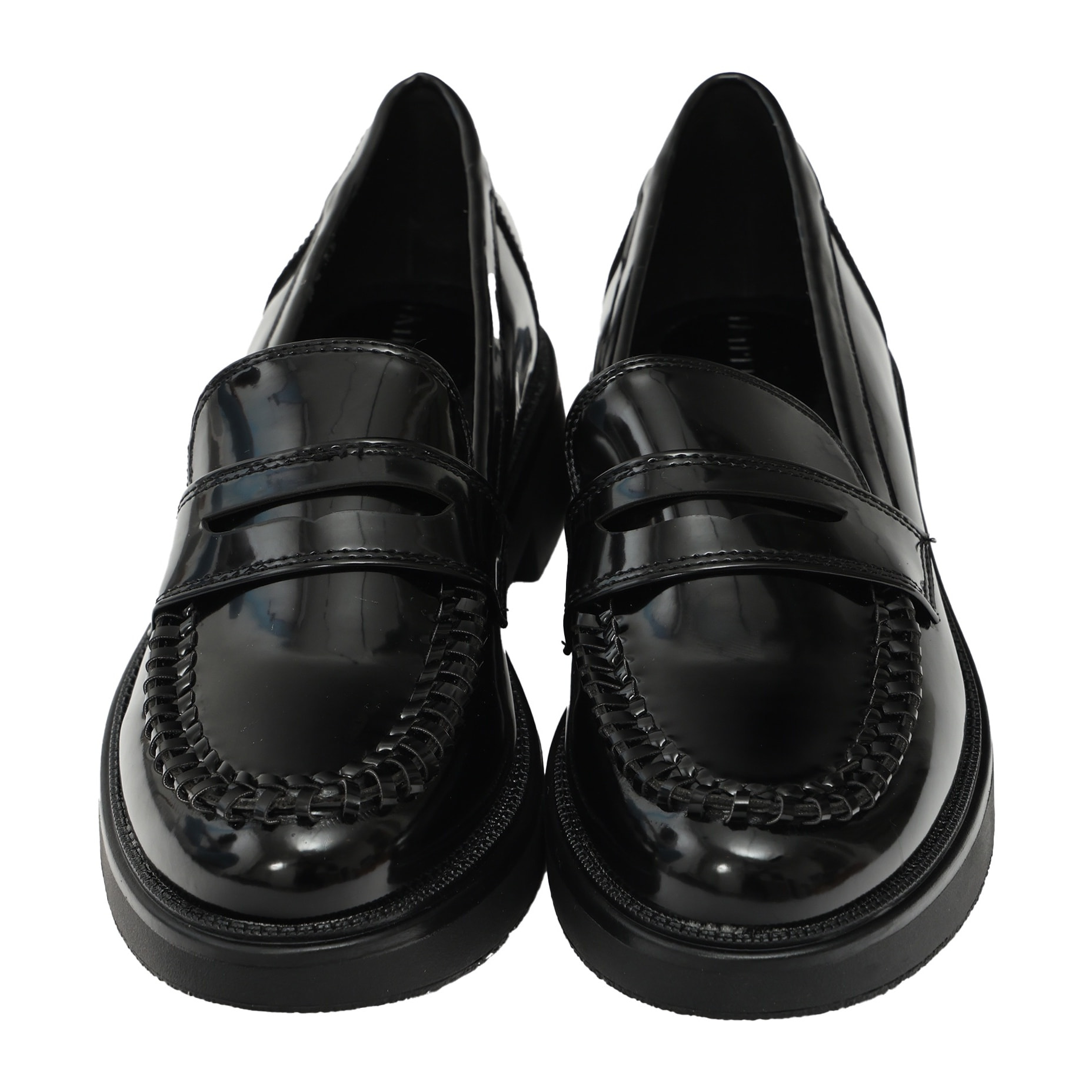 Mocassini con intreccio- tacco 4,5 cm