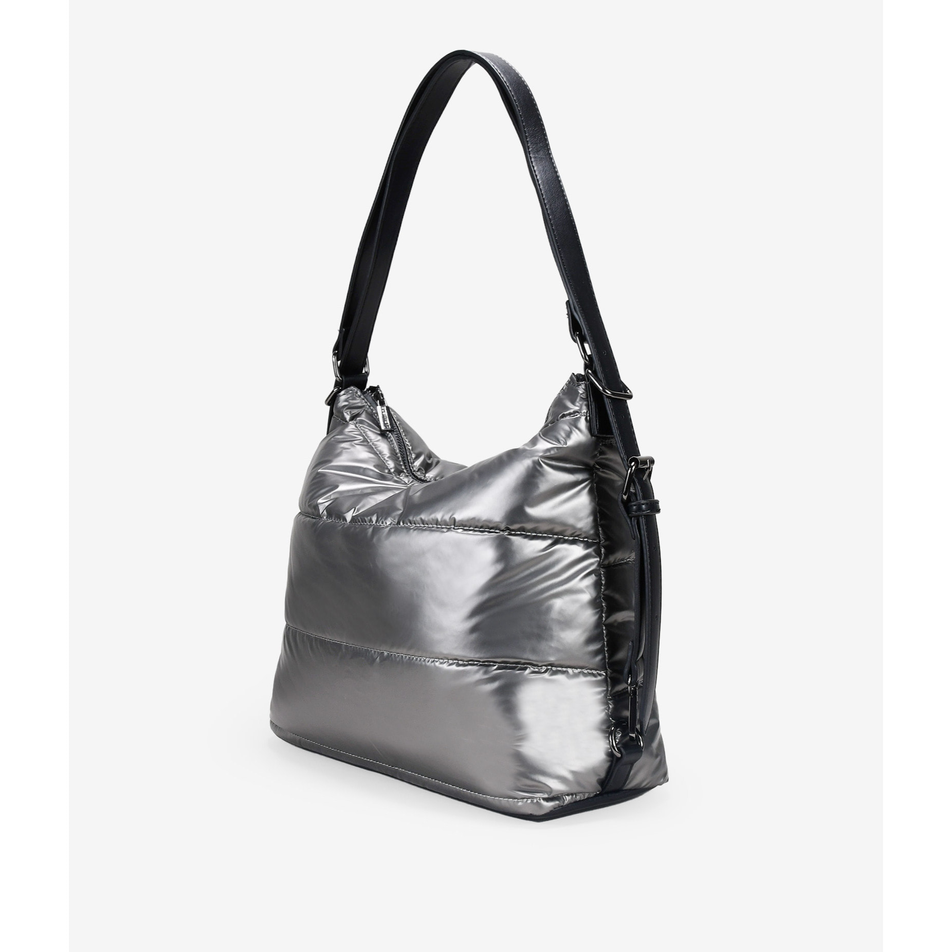 Bolso mochila plomo con acolchado