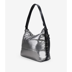 Bolso mochila plomo con acolchado