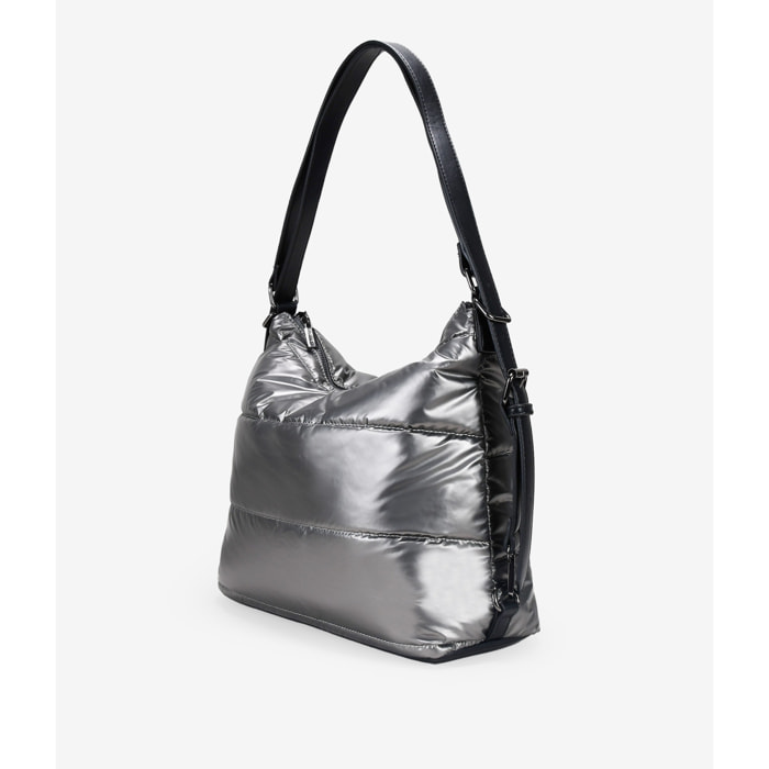 Bolso mochila plomo con acolchado