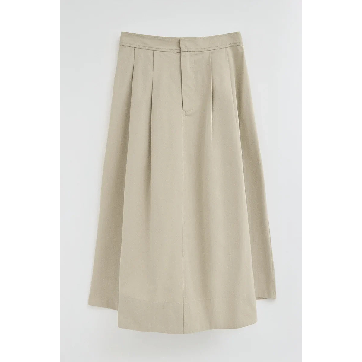 Falda color piedra con pliegues Polo Club