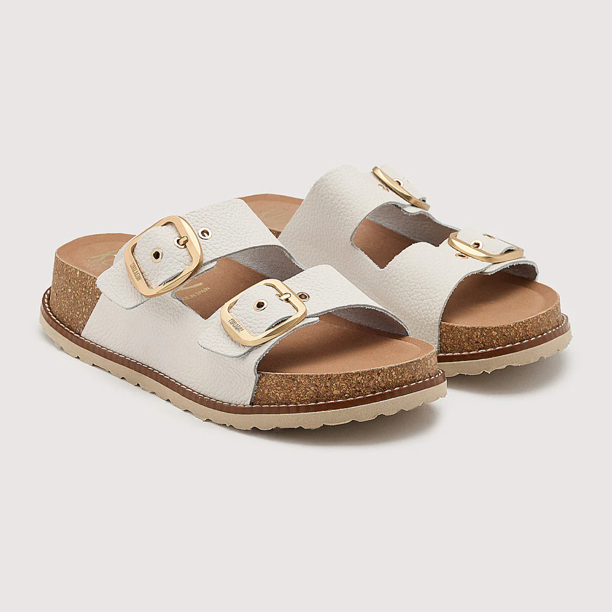 Sandalia Bio Piel Blanco con Cuña - Sintran