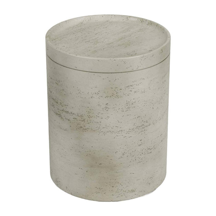 Table d'appoint cylindrique moderne en ciment Citron