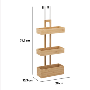 Étagère de porte 3 niveaux Bambou