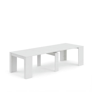 Mesa consola extensible Denis en blanco artik 50-235 cm Blanco Artik (Blanco Mate)