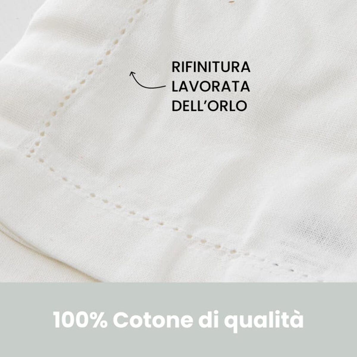 Intrecci – Set 6 tovaglioli in puro cotone 40x40 cm