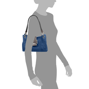 Aicurzio Borsa a spalla Donna. Pelle autentica Camoscio Dollaro