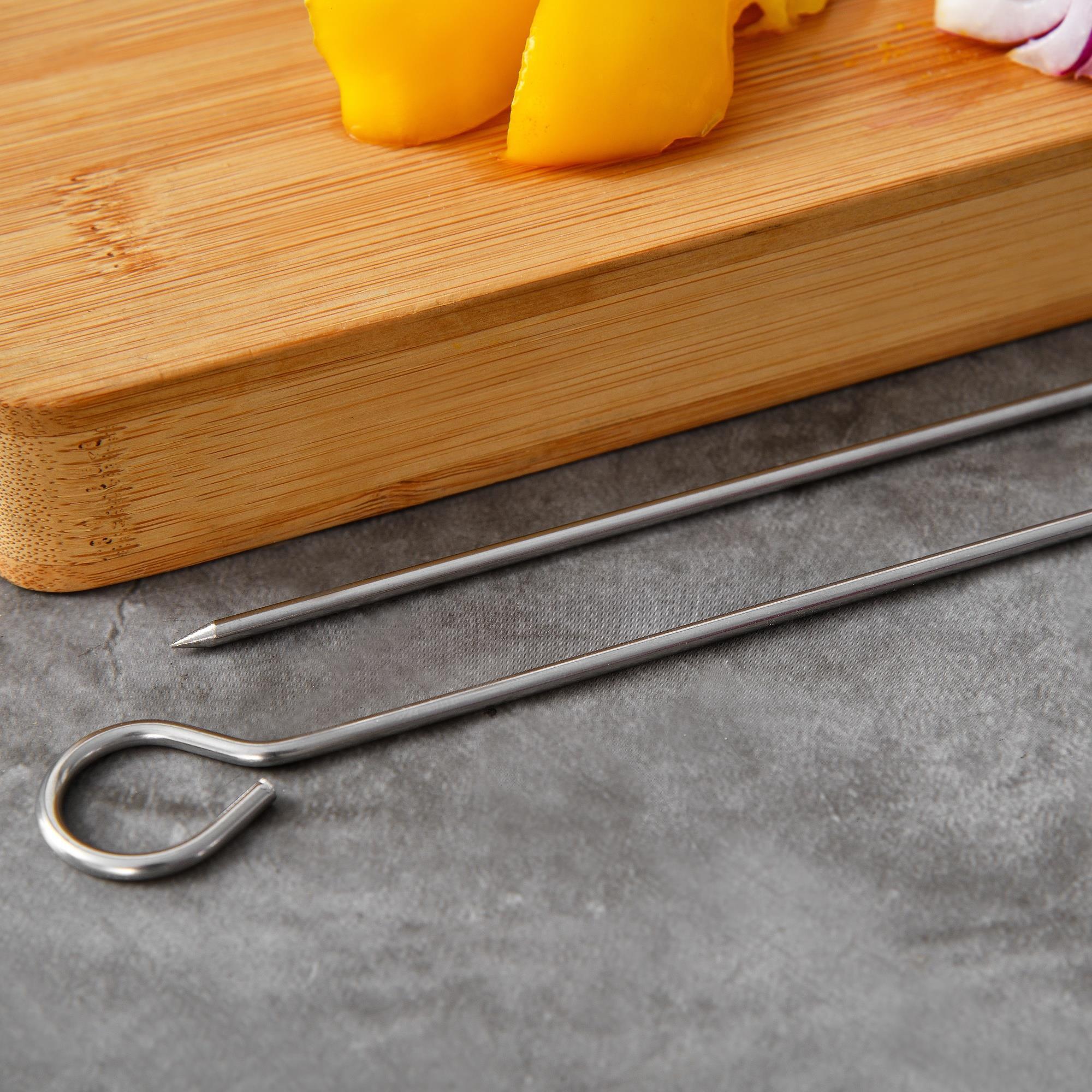 Juego de 4 brochetas para barbacoa h.36cm bergner