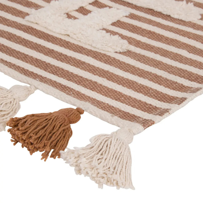 Tapis effet laine Scott marron 90x2cm
