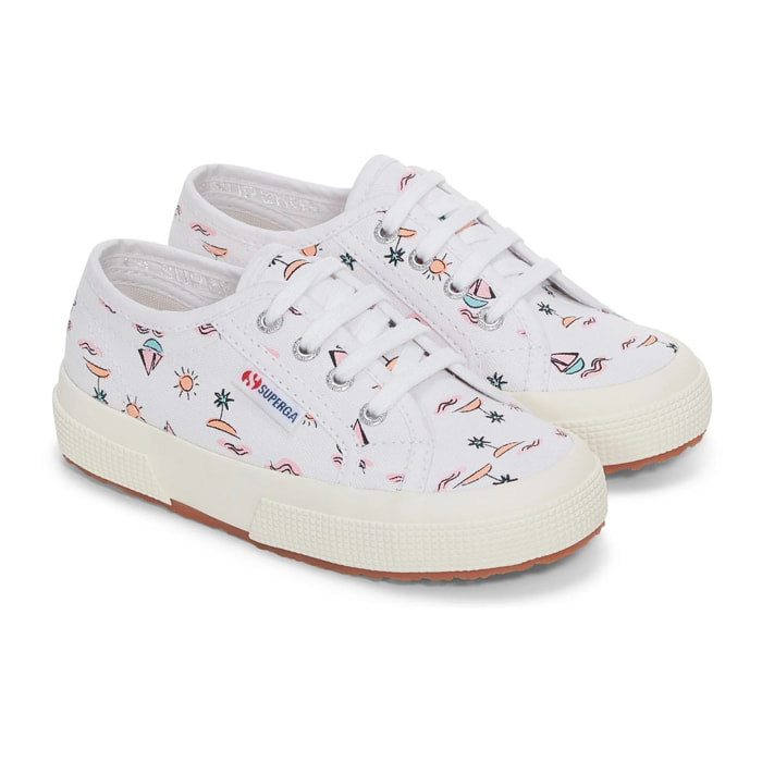 Le Superga Bambino Bianco 2750 KIDS SEA PRINT