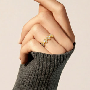 Anillo Siskal acabado oro amarillo 18k