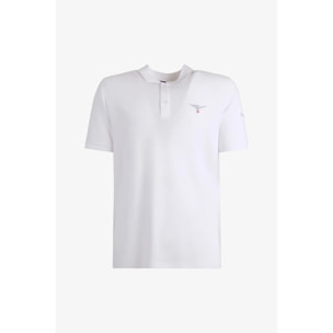 Polo Esercito bianca in cotone uomo