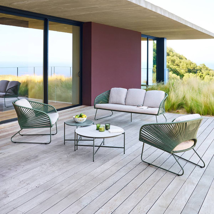Salon de jardin Belano 5 places vert laurier