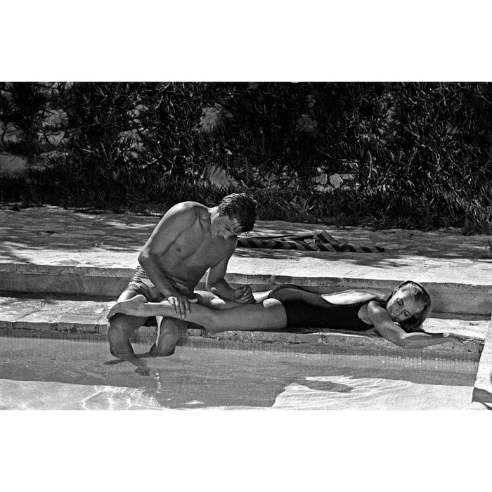 Tableau la piscine romy schneider et alain delon en 1968  Tableau alu Dibond