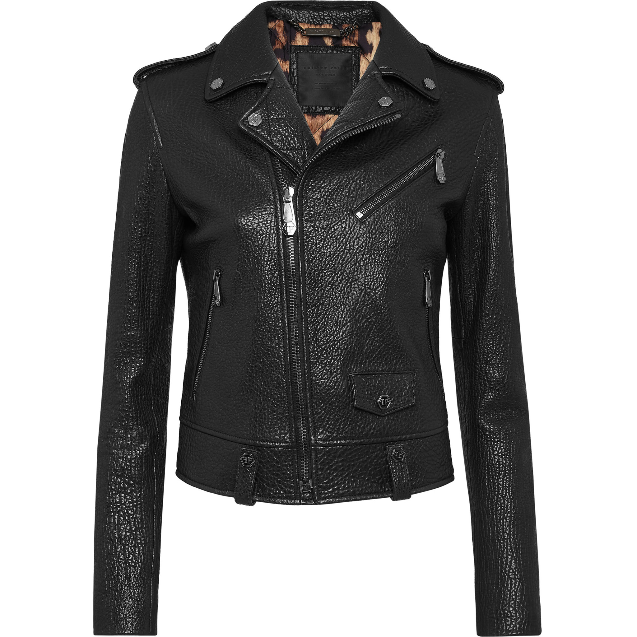 PHILIPP PLEIN Leather Biker ICONIC PLEIN