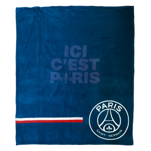 Plaid polaire imprimé toucher extra doux, PSG PREMIUM