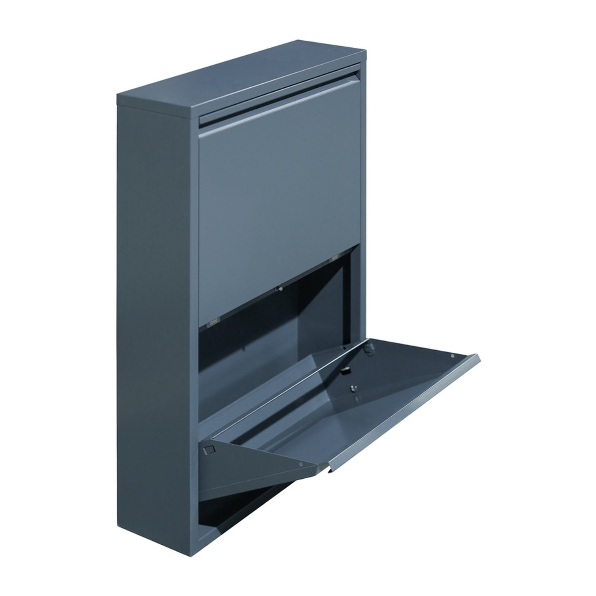 Scarpiera salvaspazio 2 ante in metallo ceruleo - Emy