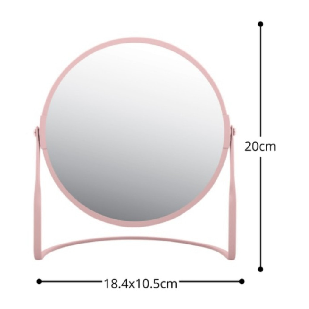 Miroir grossissant sur pied Acier AKIRA Rose mat Spirella