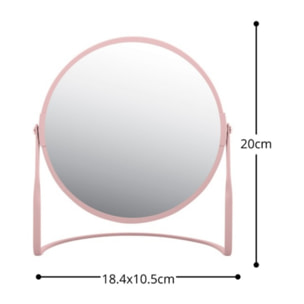 Miroir grossissant sur pied Acier AKIRA Rose mat Spirella
