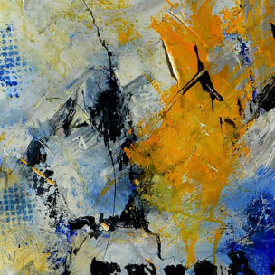 Affiche reproduction abstract art pol Affiche sous cadre noir