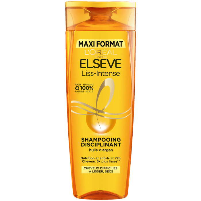 Lot de 6 - L'Oréal Paris Elseve Liss-Intense Shampooing Lissant Maxi Format 500ml