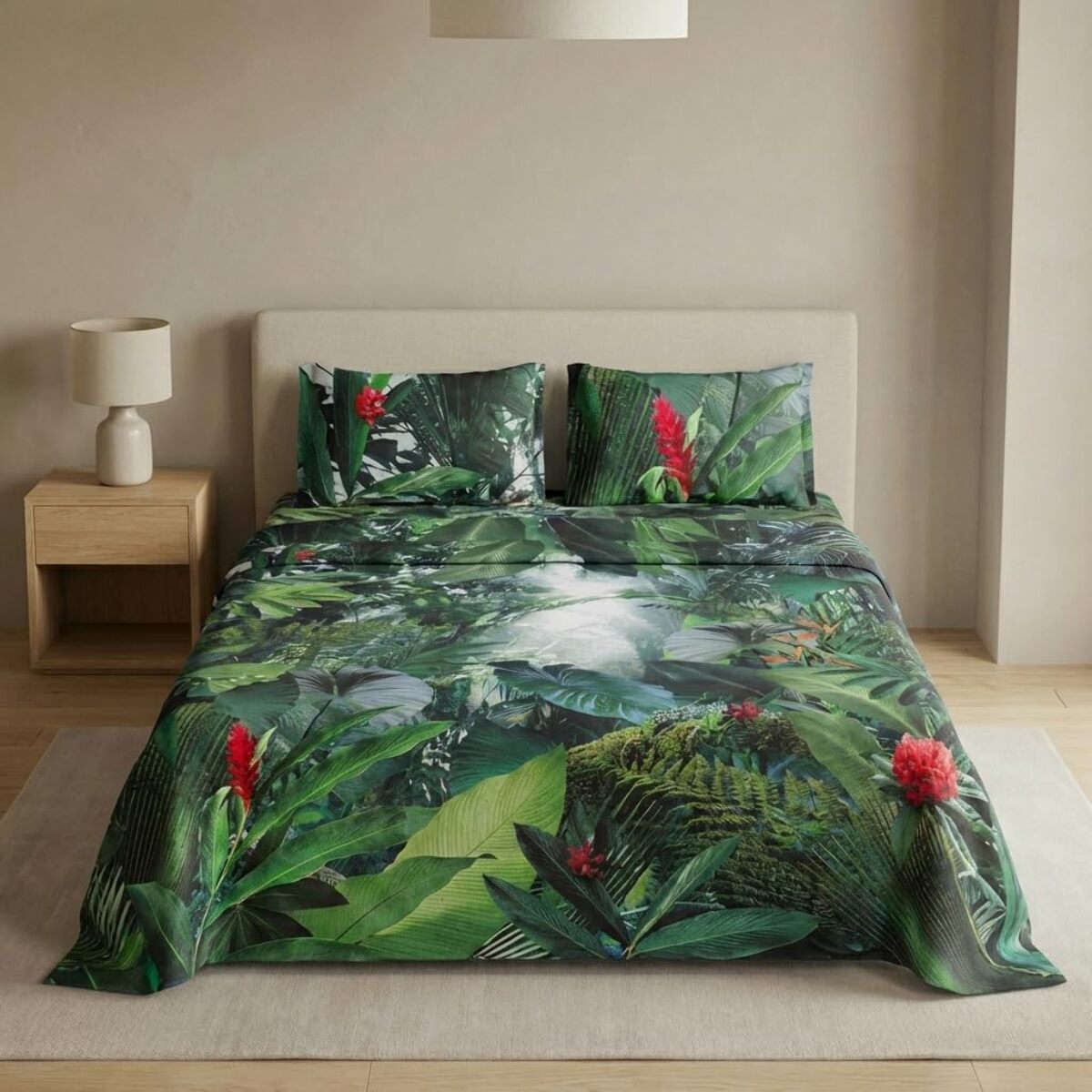 Set completo letto matrimoniale 100% cotone, 180x200 cm, con Stampa Digitale di Alta Qualità, Intrecci